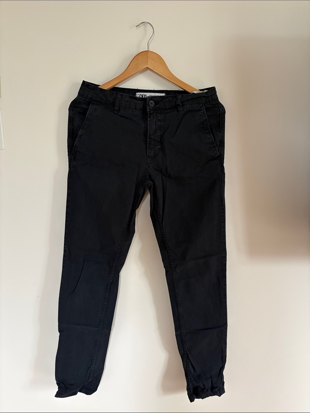 Zara Navy Chino Jogger Pants